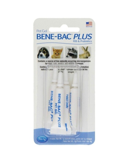 Pet Ag Bene-Bac Plus FOS & Probiotics Pet Gel - 4 Grams (4 x 1 Gram Tubes)